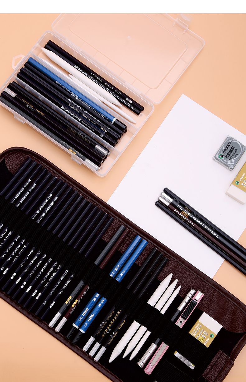 美术生联考专用马利素描工具套装初学者软炭笔素描铅笔全套8b10b2b4bh