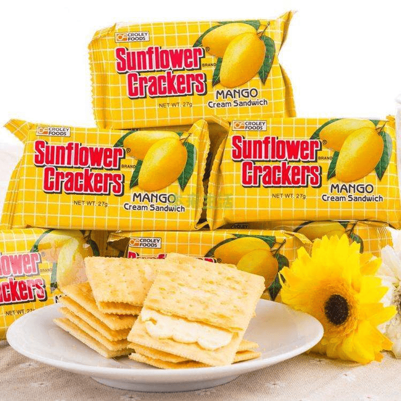新苗向日葵饼干菲律宾新苗向日葵夹心饼干270g食芒果1包