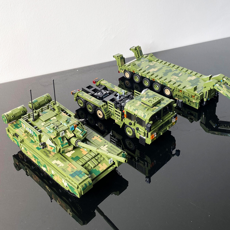 乐高(lego)乐高积木99a主战坦克运输车军事模型高难度拼装男孩玩具