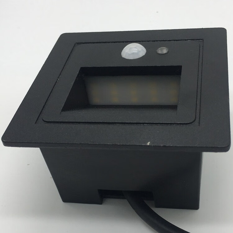 地脚灯人体感应地脚墙角台阶灯楼梯踏步3w led嵌入式方形户外防水角落