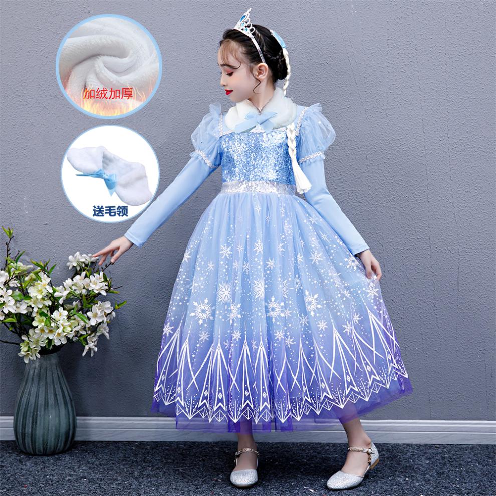 冰雪奇缘爱莎公主裙女童elsa夏季正版艾莎连衣裙爱沙纱裙儿童裙子