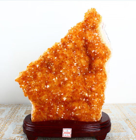 通用天然巴西黄晶洞黄晶簇摆件黄水晶洞原石玛瑙洞摆件生日礼物朋友