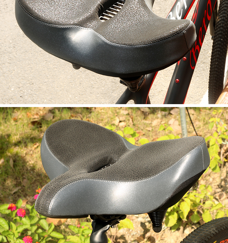 自行车坐垫软座鞍山地车舒适座垫坐鞍座子自行车车座单车配件装备凹槽