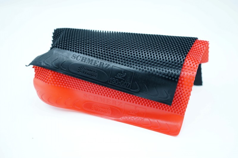 索尔特彩色蓝色乒乓球中颗粒长胶单胶皮软怪蘑菇头固化耐打高胶 不