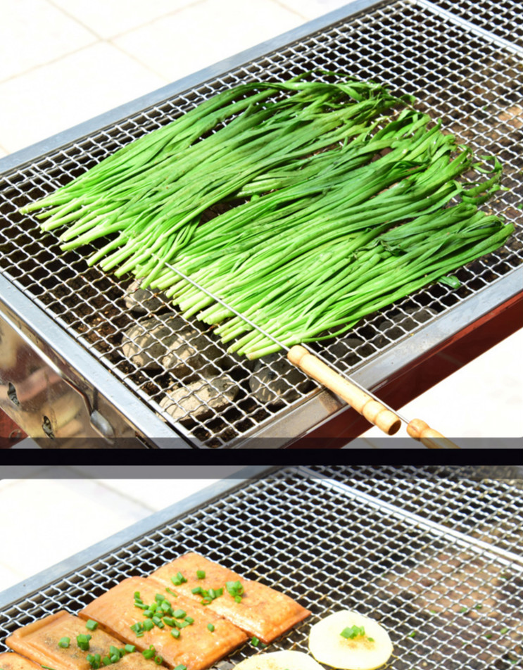 倘沭湾 304不锈钢网烧烤网304不锈钢片长方形烤箱商用烤架网架超大