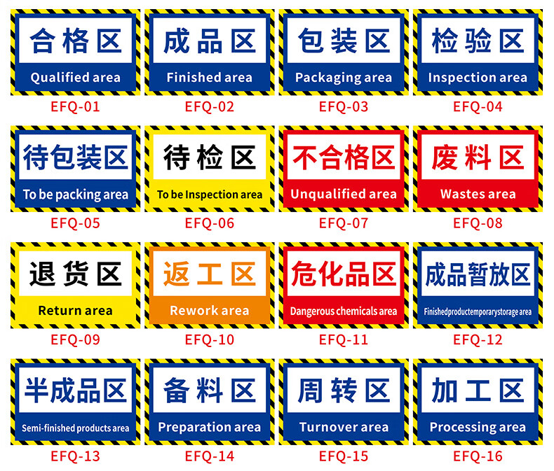 工厂车间地面区域贴仓库贴标示车间厂区分区生产标志指示安全警示警告