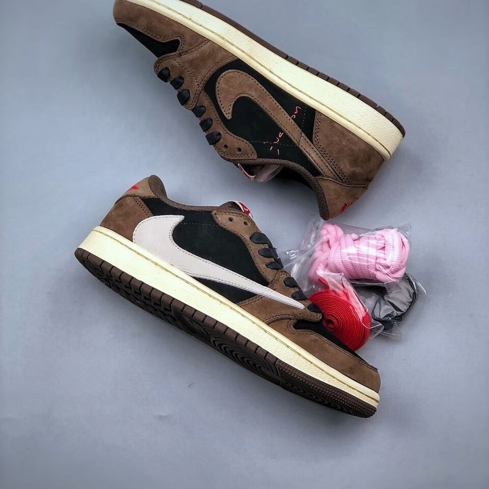 纯原高品质air travis scott ts low 低帮倒钩 鬼脸情侣鞋莆田纯原