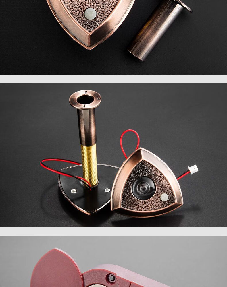 猫眼门铃二合一步阳防盗门猫眼门镜猫眼门铃 银白色开孔36-42门厚60