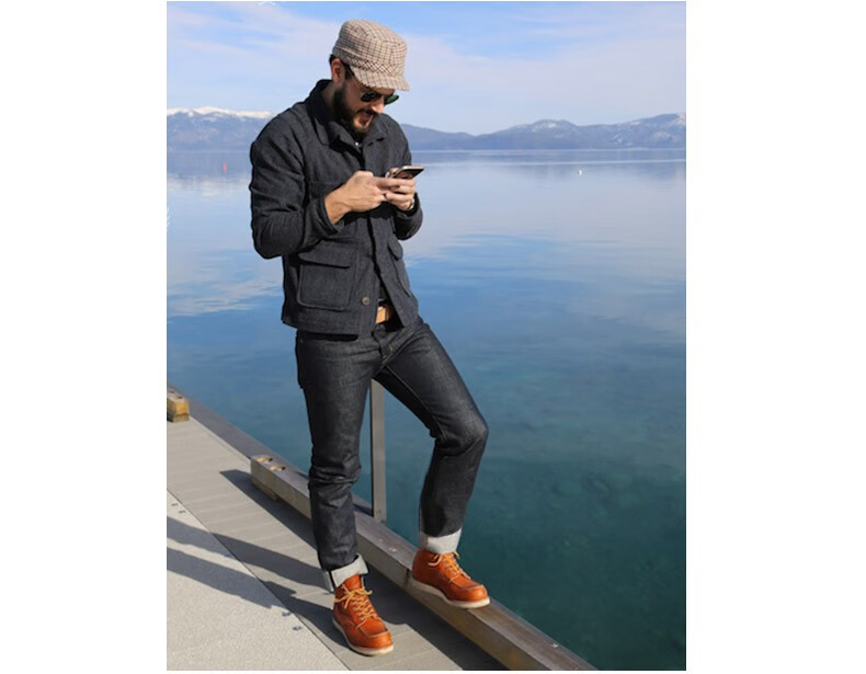 875工装靴男阿美咔叽马丁靴男真皮高帮靴子red复古机车男鞋wing品质