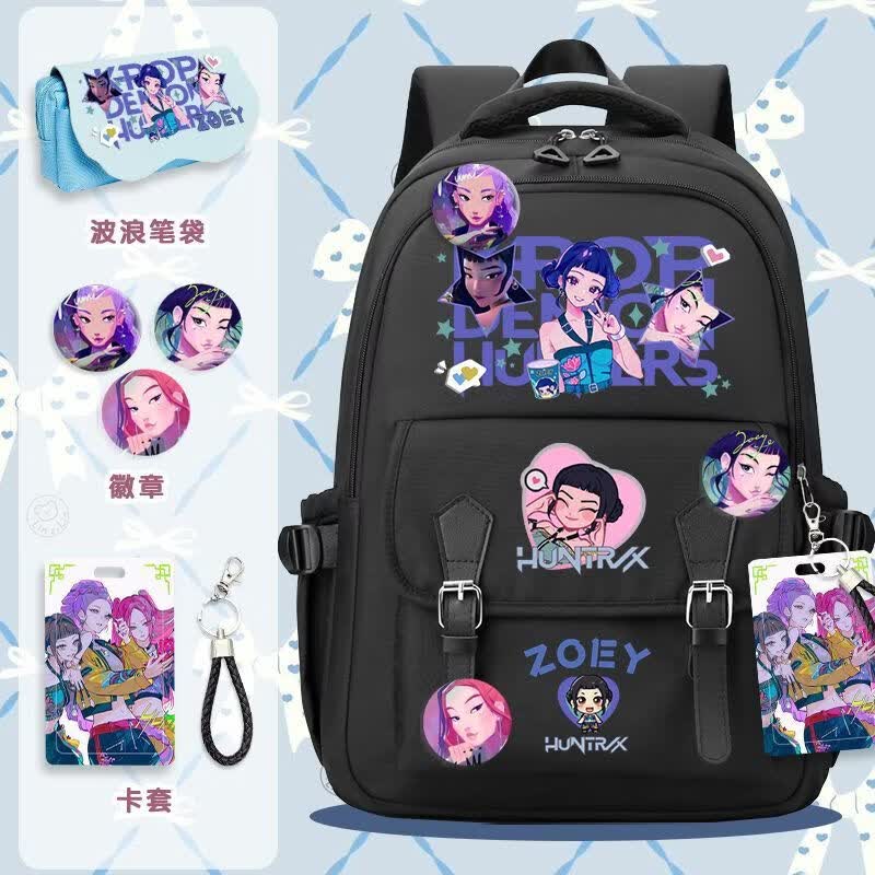 The Witch Hunter kpop merchandise Rumi Zoi Mira student schoolbag, backpack, large backpack, primary and secondary school girls, college pink bag, kpop Mira Y thumbnail 6