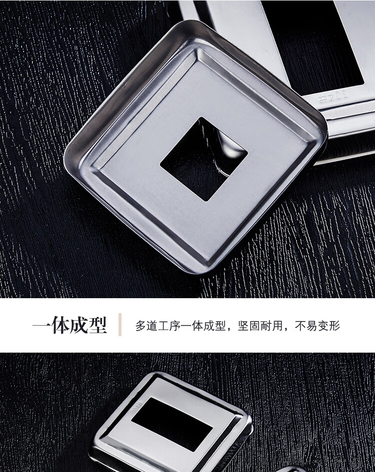 定制加厚201不锈钢方形装饰盖标楼梯扶手遮丑盖加厚拉爆螺丝盖立柱饰