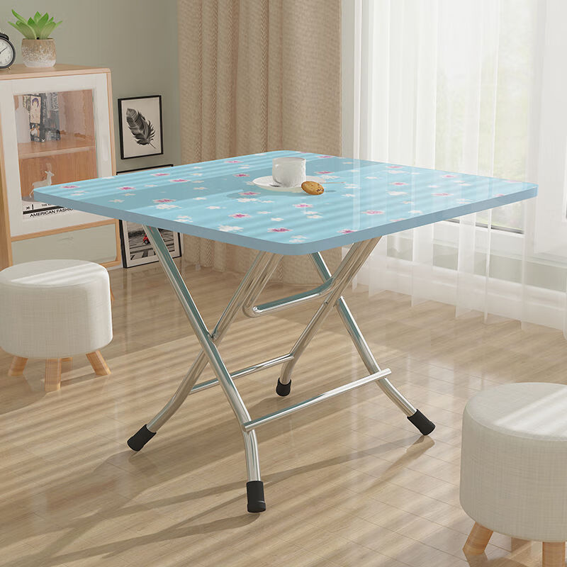 小桌子折叠餐桌家用小桌子吃饭桌餐桌桌子宿舍卧室吃饭 【烤漆站立腿