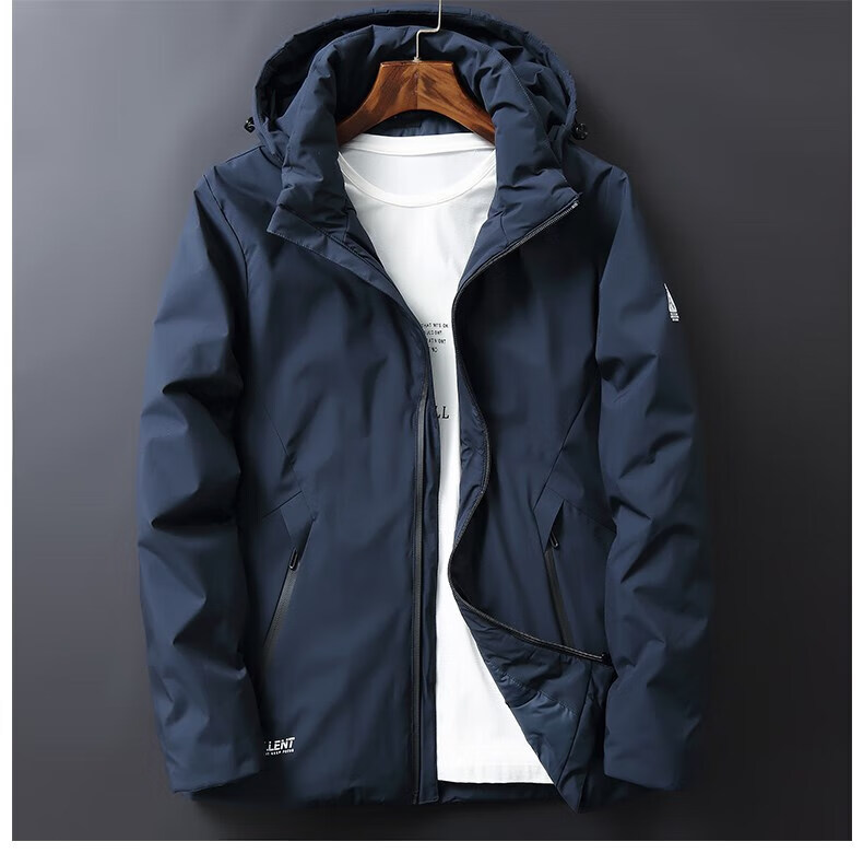 polo sport保罗旗舰店 冬季短款羽绒服男脱卸帽宽松胖子加肥加大运动