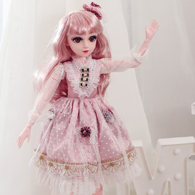 韩国60厘米叶萝莉巴比娃娃罗丽仿真洋娃娃公主大婚纱衣服女孩玩具