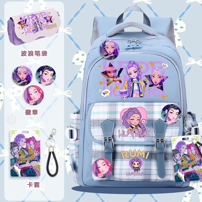 The Witch Hunter kpop merchandise Rumi Zoi Mira student schoolbag, backpack, large backpack, primary and secondary school girls, college pink bag, kpop Mira Y thumbnail 5