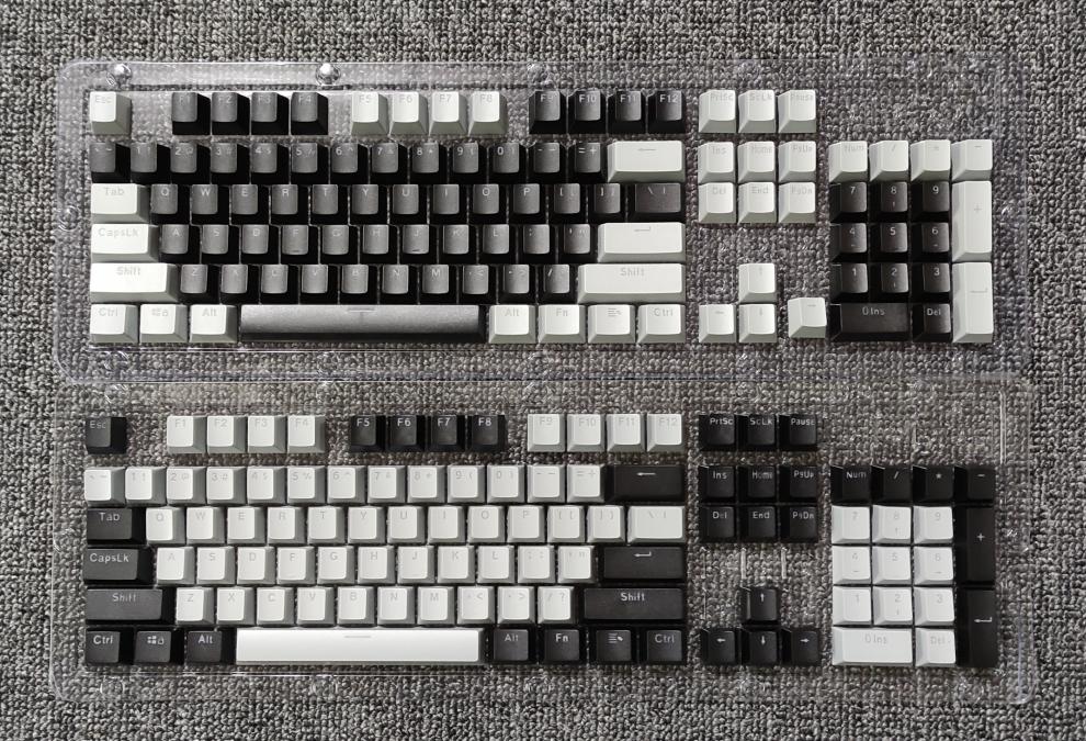 机械键盘无线青轴红轴游戏键盘电竞十字轴61/104键双色abs透光双拼色