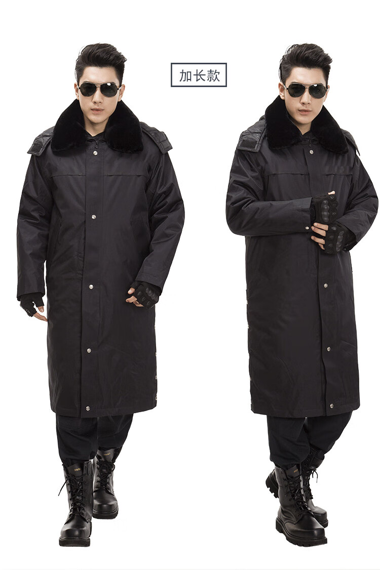 作训军衣军迷用品大衣冬季保安多功能加厚棉服 大衣长款男防寒保暖军