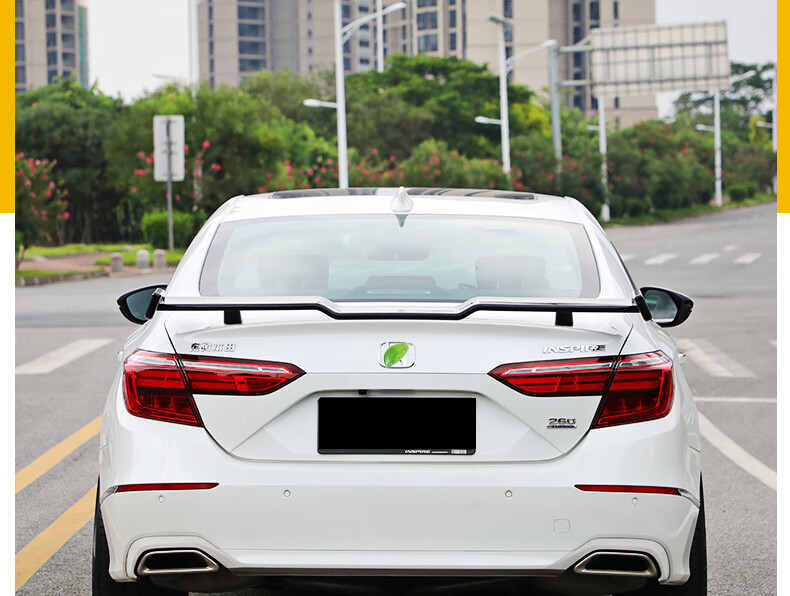 适用-轿车通用款海鸥大尾翼飞机款小车欧版翼外饰改装 亮黑大鸥翼