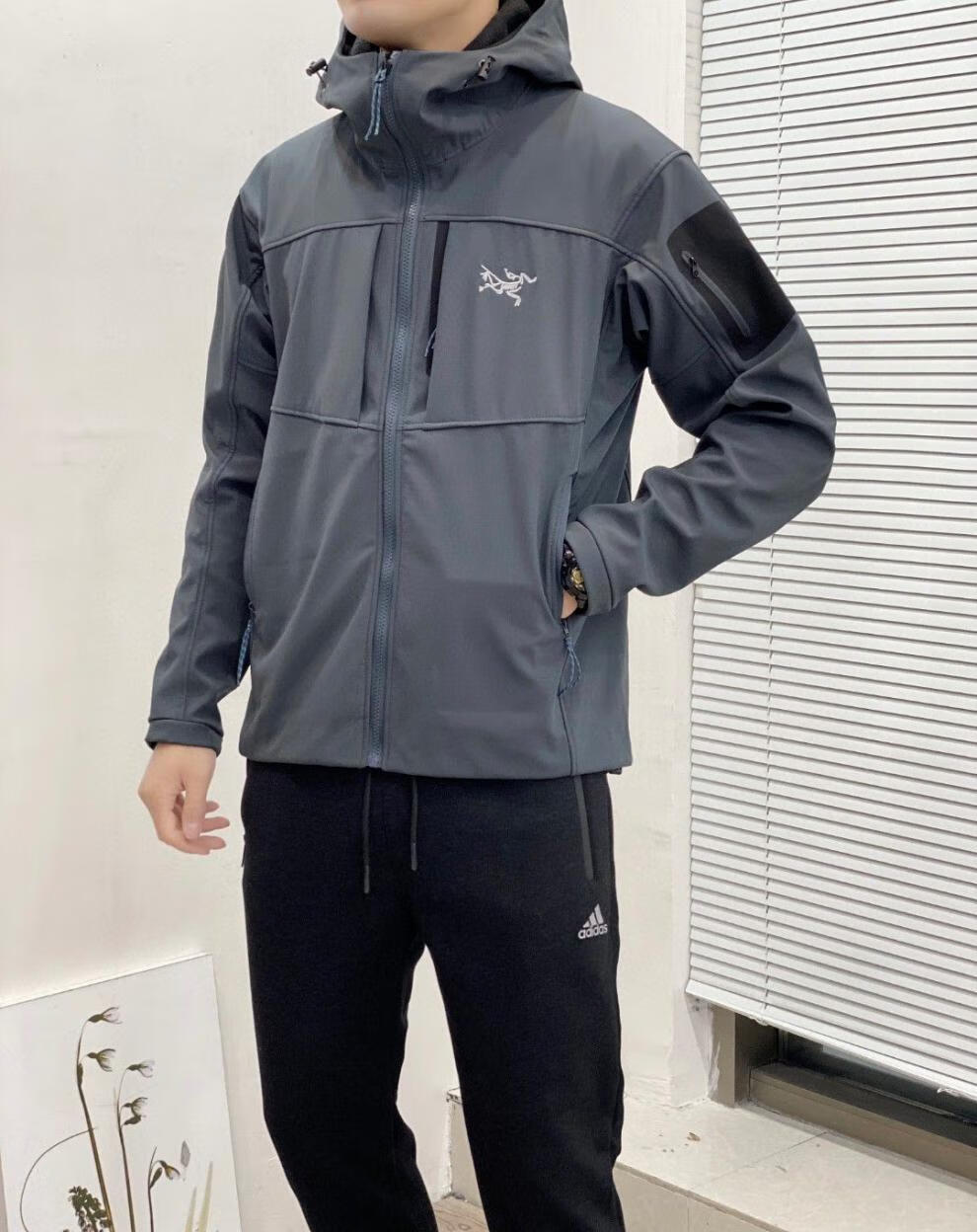 保暖防风防泼水带绒保暖软壳自营旗舰骨头鸟 黑色 m【图片 价格 品牌