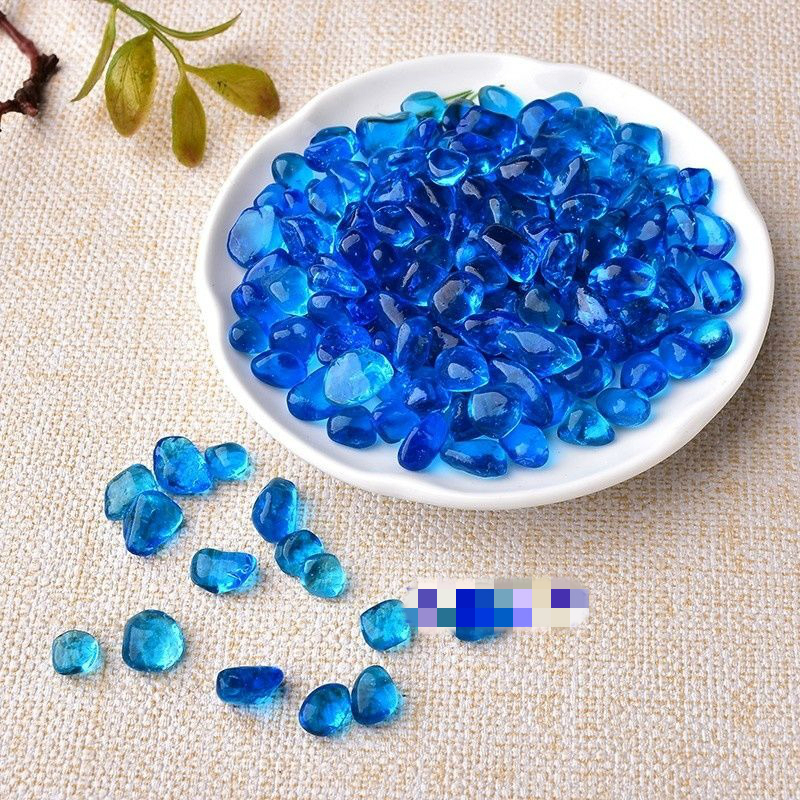 七彩琉璃碎石阳台造景 消磁石小颗粒居家装饰彩琉璃碎石颗粒客厅造景