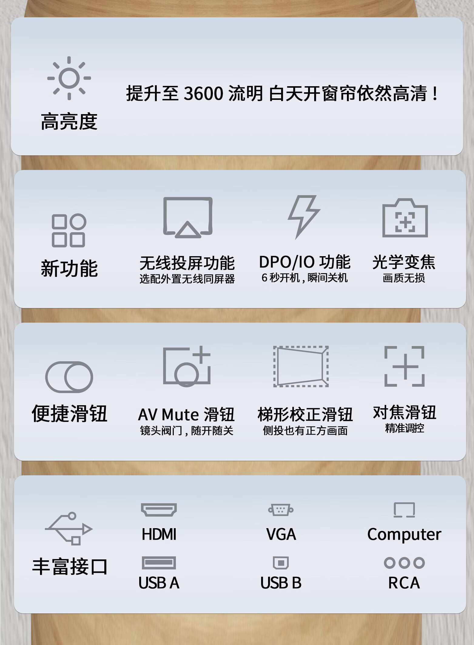 爱普生(epson)cb-x06投影仪机办公家用培训设备教学会议商用卧室全