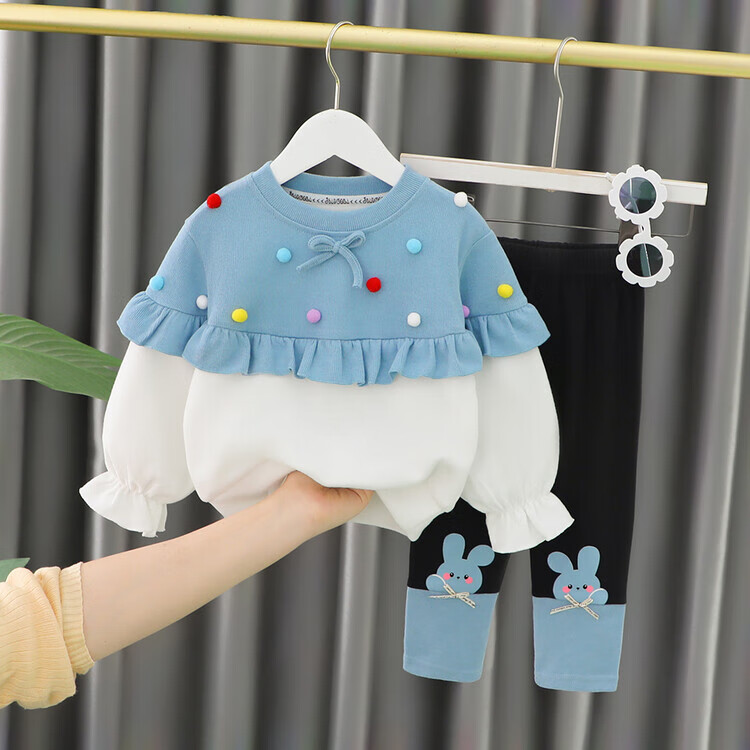 hello kitty童装女童套装秋装新款休闲韩版儿童套装春秋一岁宝宝衣服