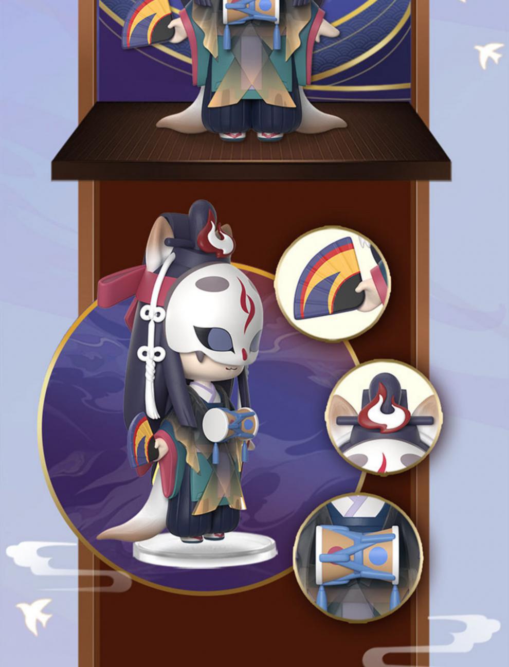 【官方直销】奥迪双钻阴阳师盲盒第1-234弹q版游戏周边摆件烬天玉藻前