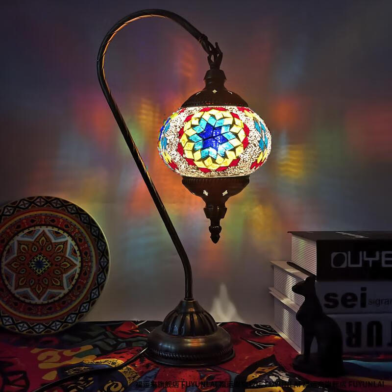 土耳其马赛克灯 diy摩洛哥台灯材料包 手工粘贴 土耳其马赛克玻璃灯饰