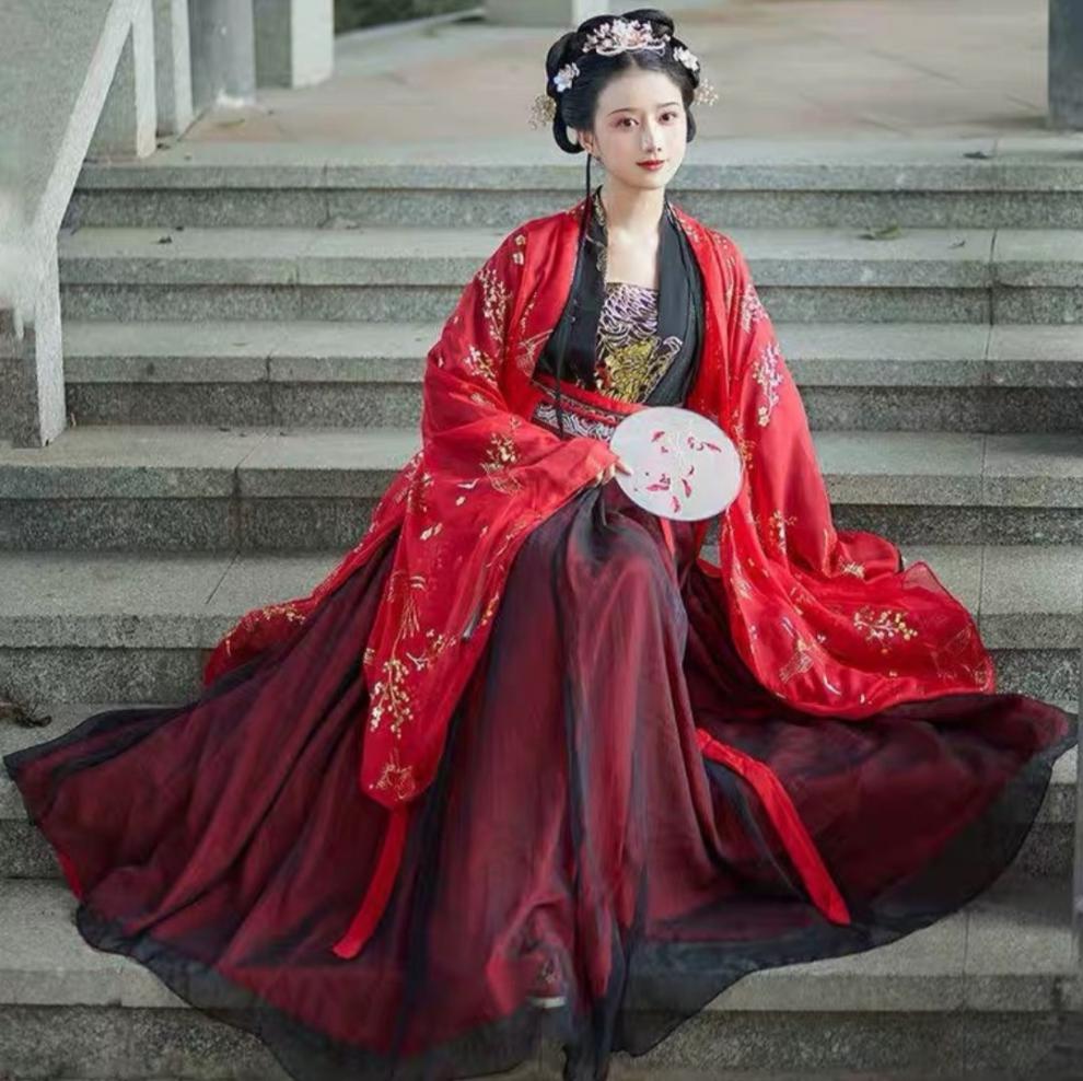 大码汉服明制胖妹妹古装200斤加女胖mm原创中国风显瘦齐胸腰襦裙春