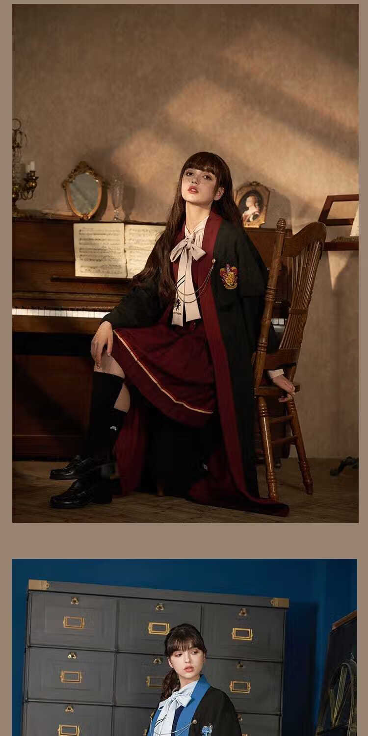 哈利波特服装衣服魔法袍学院服cios服联名斯莱特林jk制服裙全套服装