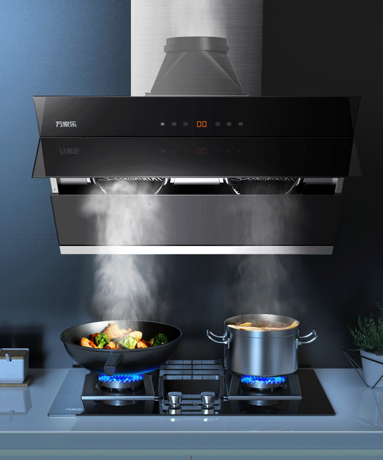 万家乐(macro)侧吸式油烟机双电机22立方爆炒吸力烟机灶具热水器烟灶