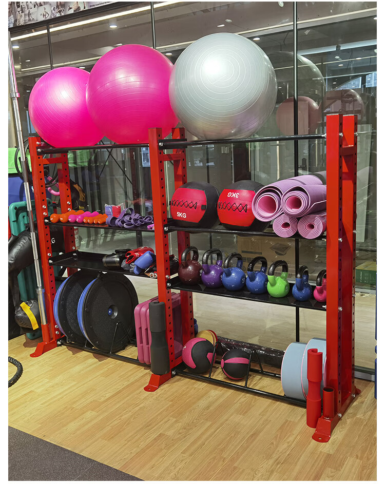 健身房置物架瑜伽用品储物架私教小工具收纳架子器材体育运动器械