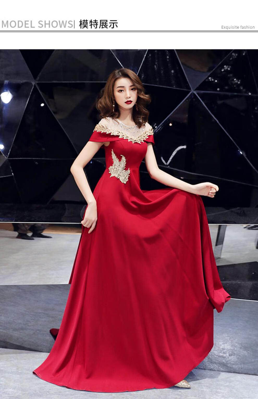 胖妹妹红色敬酒礼服大码新娘敬酒服2019结婚晚礼服女胖mm显瘦孕妇高腰