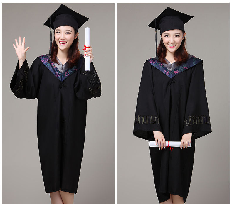 流线美学士服大学生高中毕业礼服成人礼学院风大学生工科袍本科硕博士