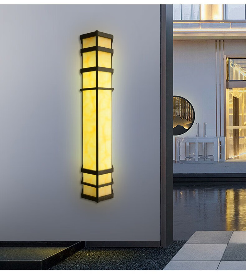 欧富 欧富 户外壁灯防水庭院灯室外新中式仿云石围墙外墙花园别墅大门