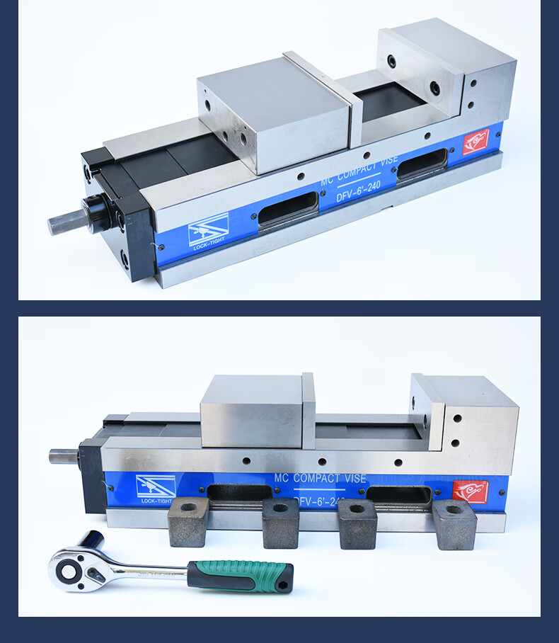 画恋五金械倍力增压精密油压虎钳加工中心cnc角固式液压平口台钳 mc