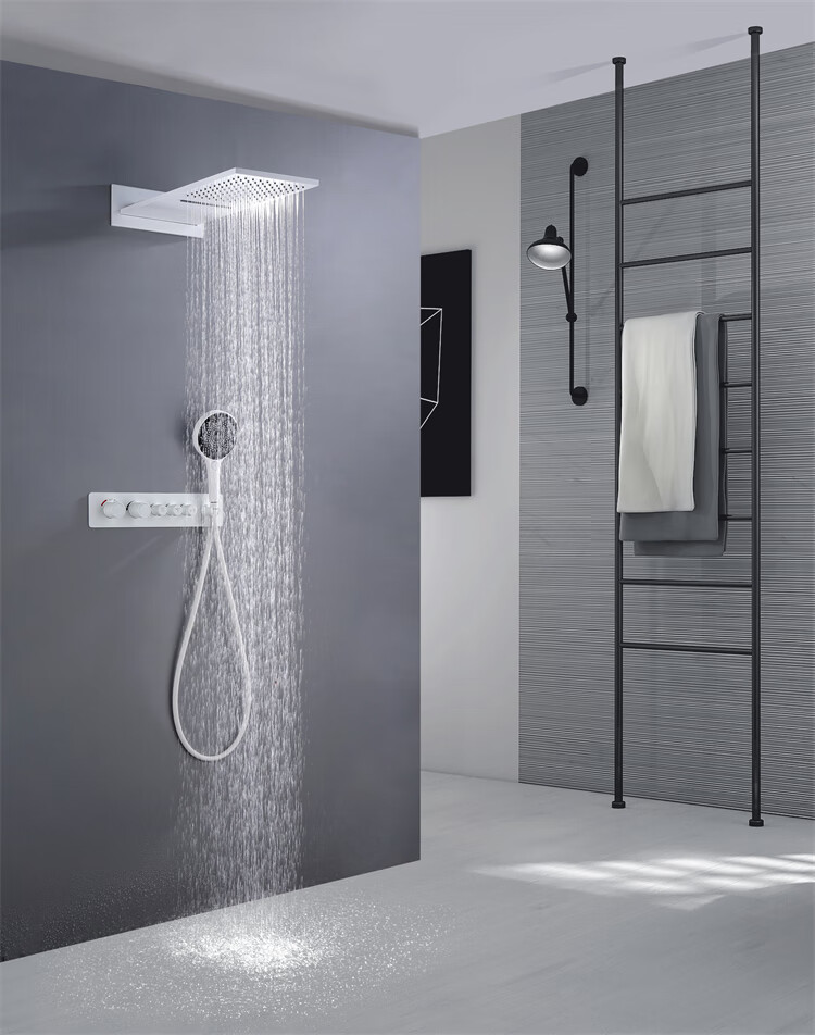 科勒(kohler)同款 暗装星空手持花洒套装全铜入墙式双飞雨淋浴恒温