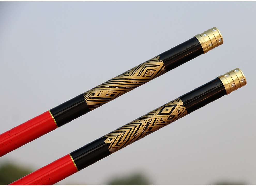 幻影红虎鱼竿手杆28调轻硬细鲤鱼竿6h黑坑台钓竿钓鱼竿渔具综合竿 9米