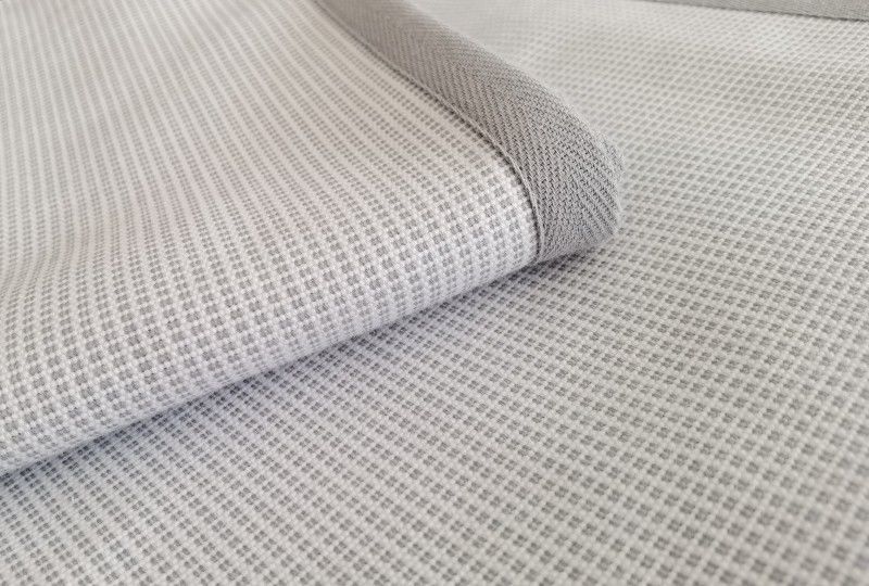 亚麻凉席婴儿格子春夏季婴儿童单双人加厚可折叠纯亚麻席子灰细格特厚