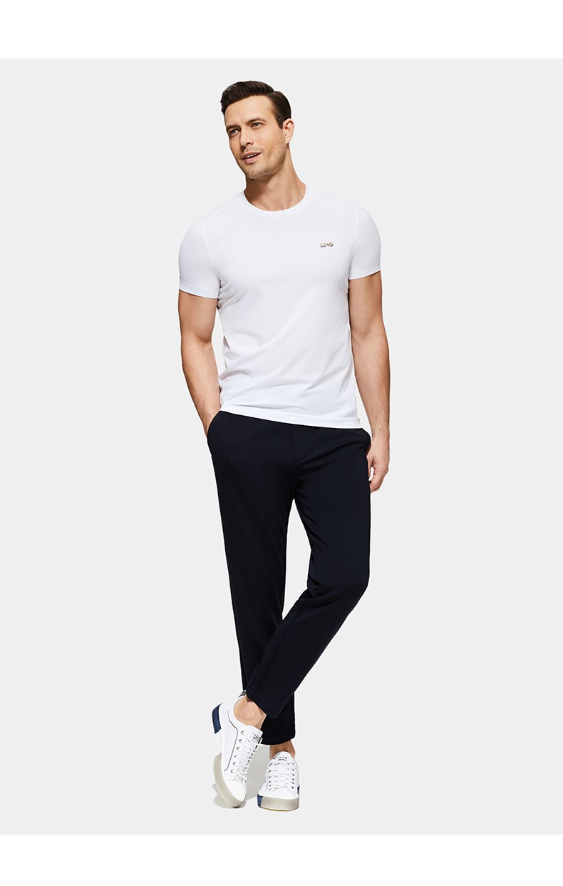 【官方发售】zero零度男装时尚休闲短袖男士t恤纯色百搭柔软棉质舒适