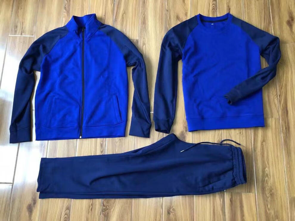 堂峻蓝色消防长袖体能服专职训练服春秋户外训练运动服套装速干官同款