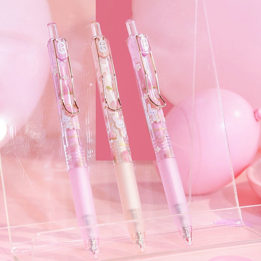 仓梵少女心笔ins按动笔高颜值可爱笔记笔黑色中性笔网红笔学生文具