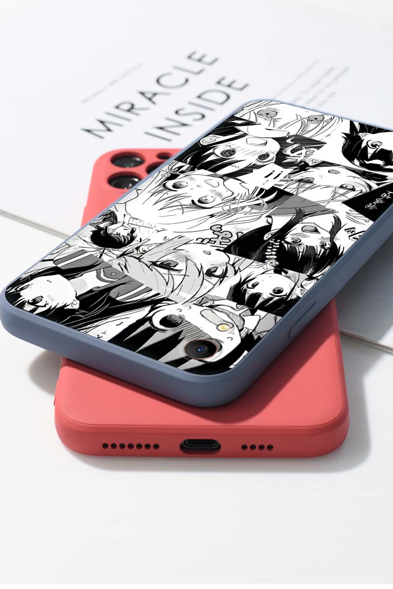 飞丹黑白漫画风手机壳oppor9s动漫女孩oppo二次元日系少女r9plus直角
