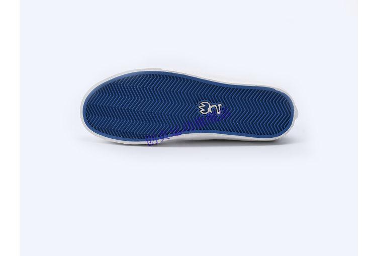 极路客缓震冰爆裂纹刮刮乐中帮男女滑板鞋 空军 蓝白裂纹低帮 42