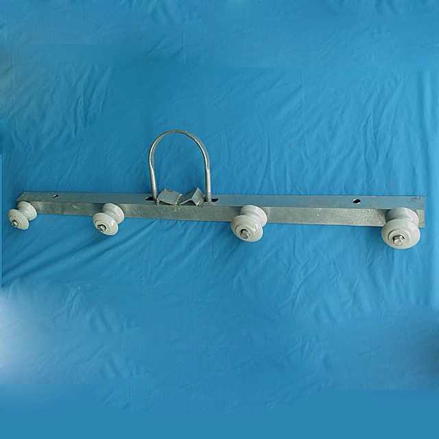 通电电线杆固定瓷瓶支架46孔二线四线电力瓷瓶1米抱箍08米4线配抱箍无