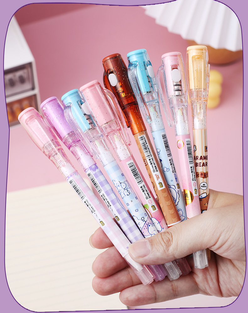 隐形荧光笔带灯 卡通可爱双头激光隐形笔荧光笔发光写字隐藏秘密儿童