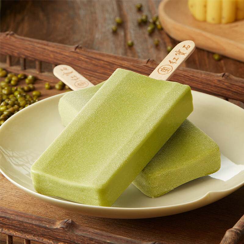 东北大板绿豆冰棍75g5支套装冰淇淋雪糕家庭装量贩装冰激凌冰激淋冰糕