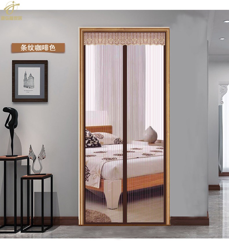 夏季防蚊门帘磁性魔术贴沙门纱窗帘加密蚊虫卧室防蝇门帘纱窗网纱大门