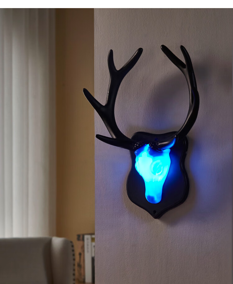 背景墙壁灯鹿头夜灯ktv过道客厅卧室床头灯个性创意墙灯具amt3288o不