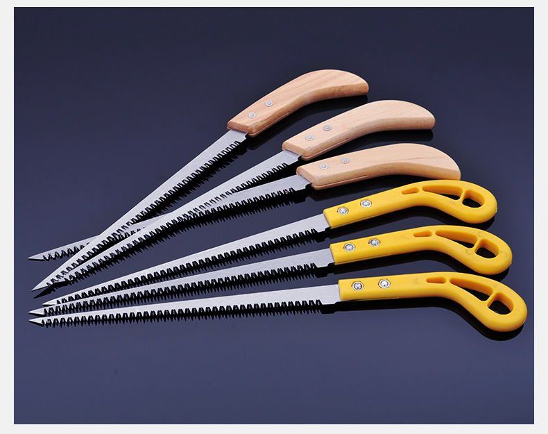 家用墙板鸡尾锯小手拉锯开孔刀锯石膏板锯线锯子伐树木头多功能木柄小